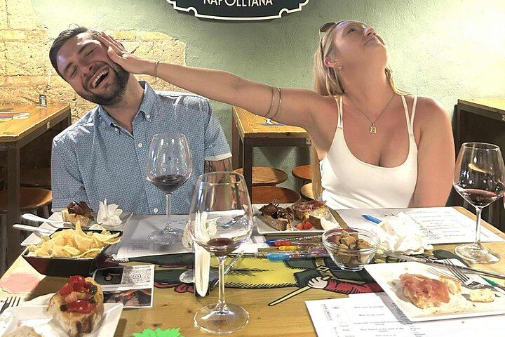 Naples Wine Tasting with Trivia Games, Campanian Grapes and Bruschetta Near Gesu Nuovo (12/12)