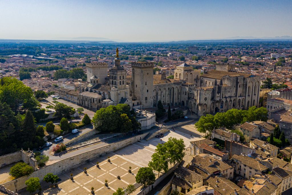 Avignon's townscape with the Palais des Papes