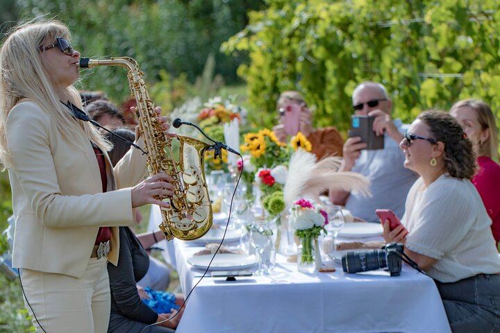 French Riviera Vineyard Dinner or Lunch with Wine Masterclass, Sea Views and Live Music (4/12)