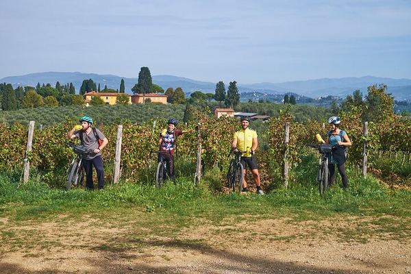 Florence E-Bike Day in Chianti Classico with Farm Lunch, Wine and Oil Tasting