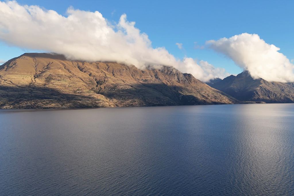 Lake Wakatipu and mountains at Queenstown, New Zealand