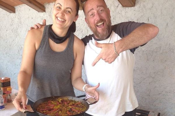 Sitges Paella Class, Alt Penedès Bike Ride and Cava Winery Visit with Hotel Pickup
