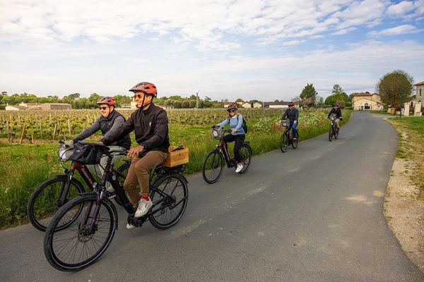 Bordeaux Wine Trails E-Bike Tour: Saint-Émilion and Pomerol Vineyards, Picnic, Minivan