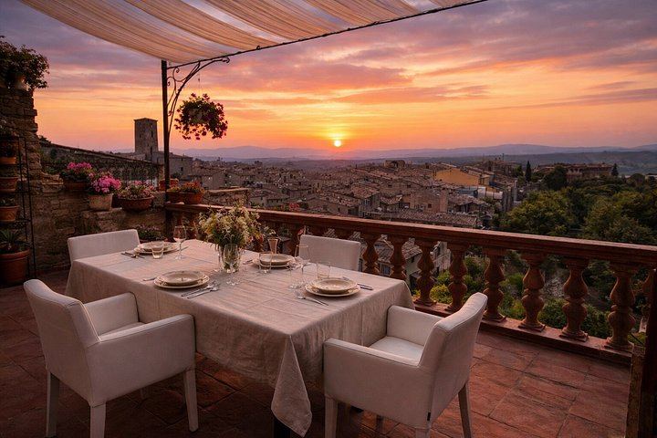 Sunset Terrace Dinner with Eight-Wine Tasting Overlooking San Gimignano (4/7)