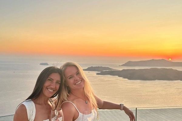 Private Santorini Sunset Wine Tour: 4 Wineries, Sommelier, Full Bottle at Santo Wines
