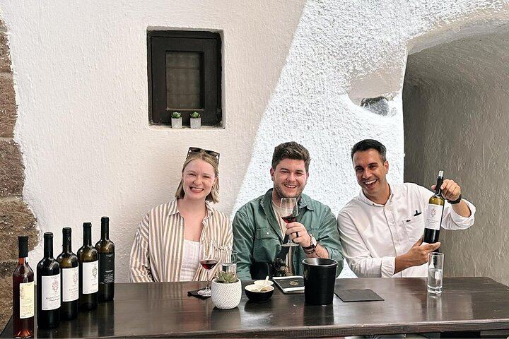 Private Santorini Sunset Wine Tour: 4 Wineries, Sommelier, Full Bottle at Santo Wines (5/12)