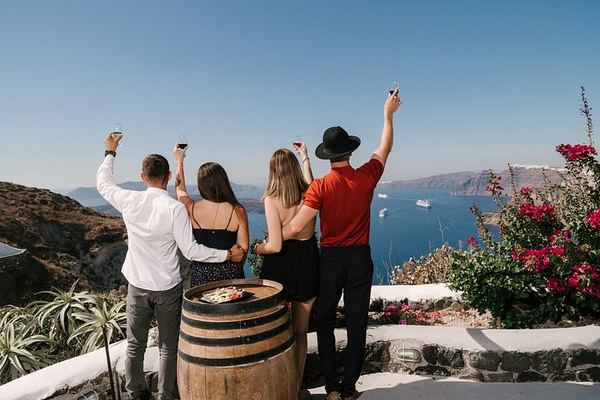 Santorini Wine Museum and Three Winery Tour with Tastings, Morning or Afternoon Departure