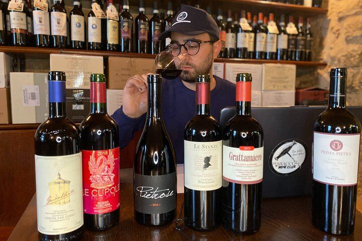 Comparative Italian Wine Tasting with a Sommelier at Perbacco Wine Club, Montepulciano (1/6)