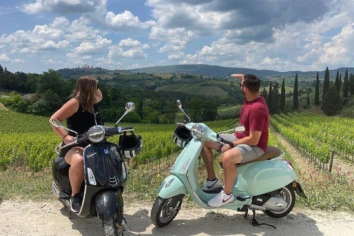 Chianti Vespa Ride near San Gimignano with Tuscan Lunch, Three Wines and Olive Oil (9/12)